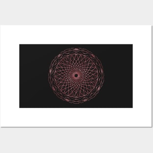 Mandala Red Liquid Design Posters and Art